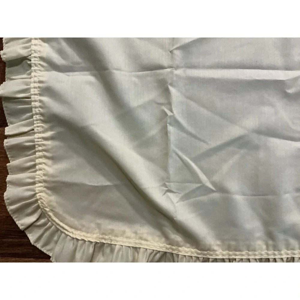 Pair Of SEARS Country Farmhouse Light Yellow Ruffled Cafe Curtain Panels 41 X 23